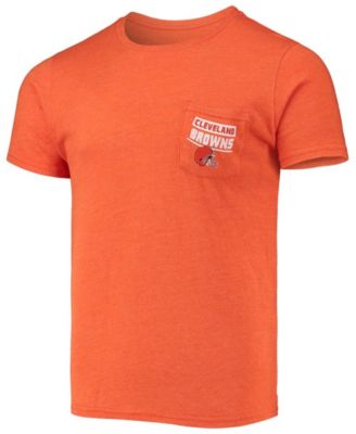 Men's Heathered Orange Cleveland Browns Field Goal Pocket Tri-Blend T-shirt