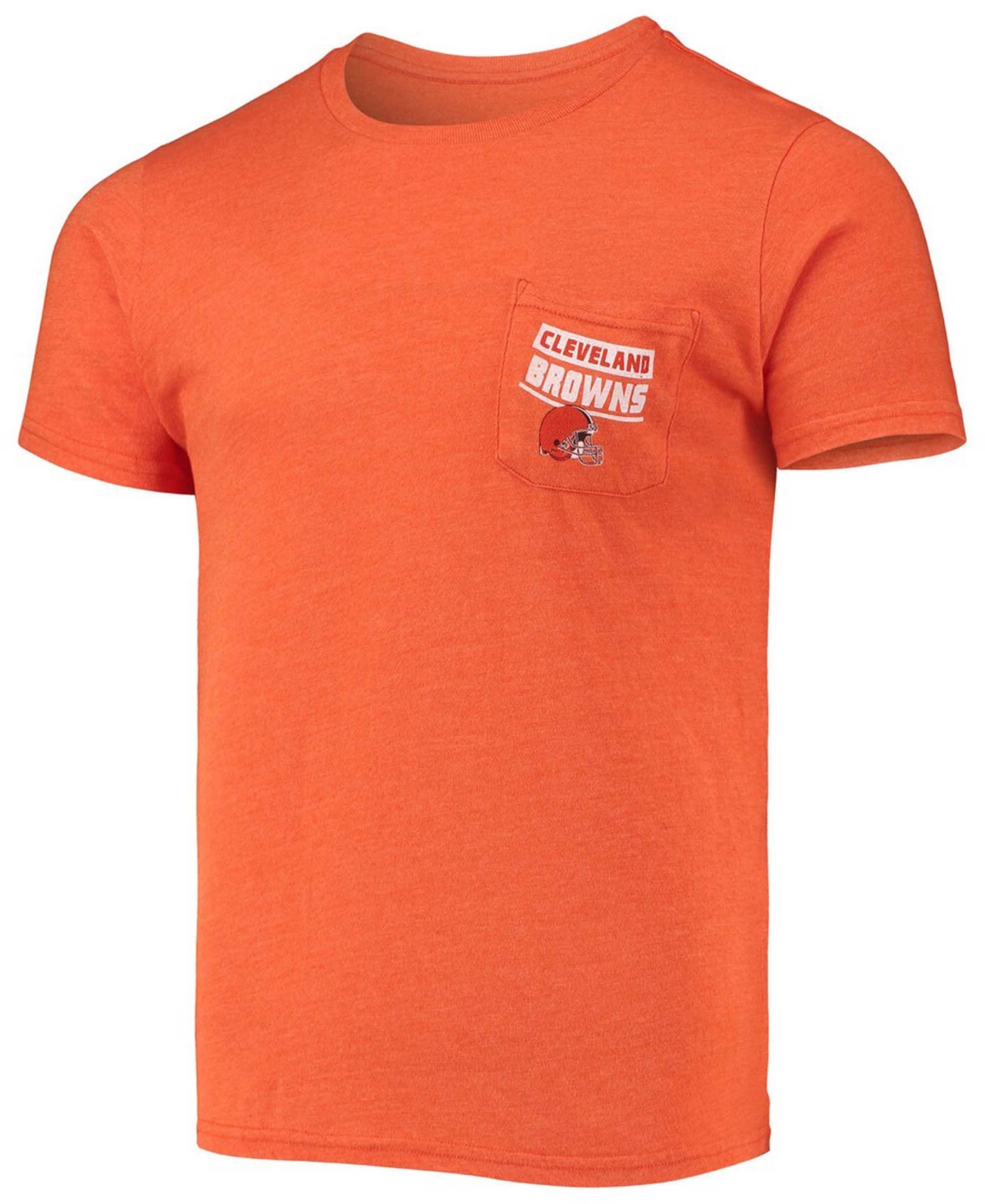 Men's HeatheredCleveland Browns Field Goal Pocket Tri-Blend T-shirt - Orange