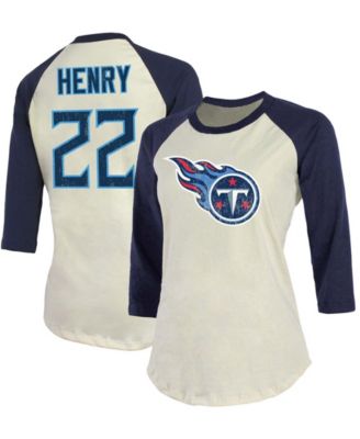 Fanatics Women's Derrick Henry Cream, Navy Tennessee Titans Player Raglan  Name Number 3/4 Sleeve T-shirt - Macy's