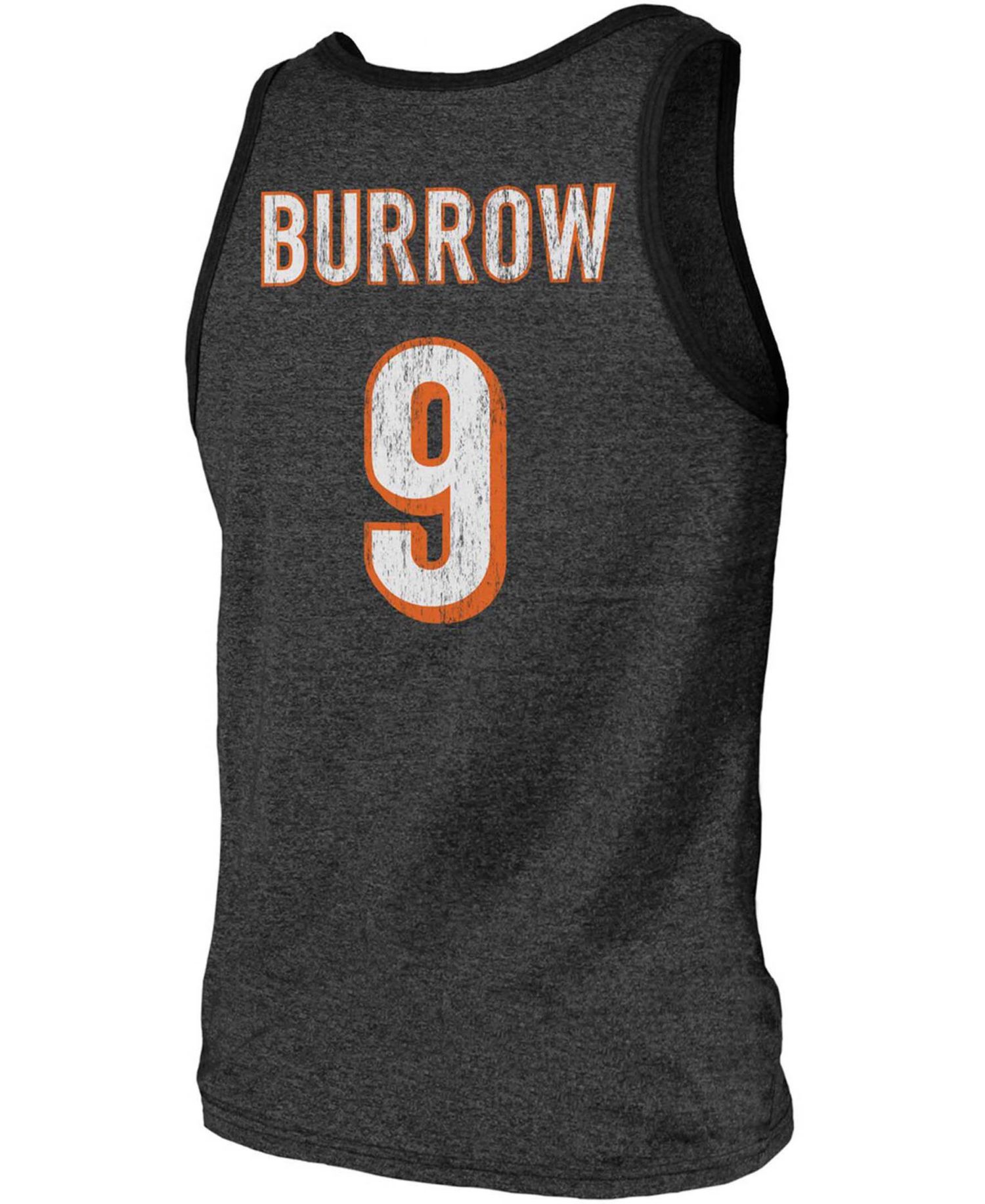 Men's Joe Burrow Black Cincinnati Bengals Name & Number Tri-Blend Tank Top