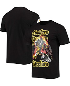 Men's Black Pittsburgh Steelers Skeleton T-shirt