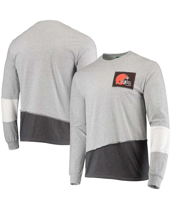Refried Apparel Men's Heathered Gray Cleveland Browns Angle Long Sleeve ...