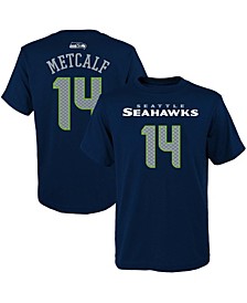 Youth Boys DK Metcalf College Navy Seattle Seahawks Mainliner Name Number T-shirt