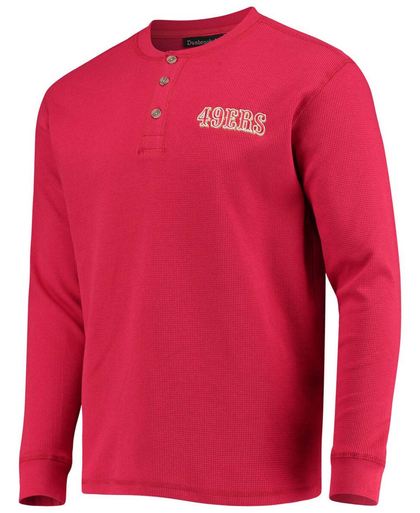Мужская футболка Dunbrooke Scarlet San Francisco 49Ers Team Maverick Thermal Henley Long Sleeve — фото 4