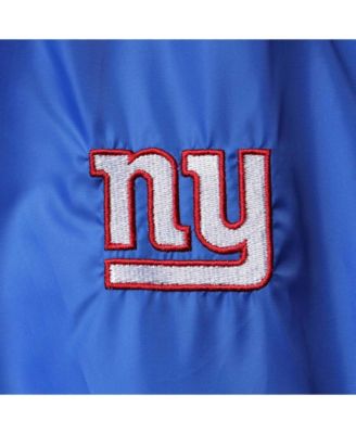 Men's Royal New York Giants Coaches Classic Raglan Full-Snap Windbreaker Jacket