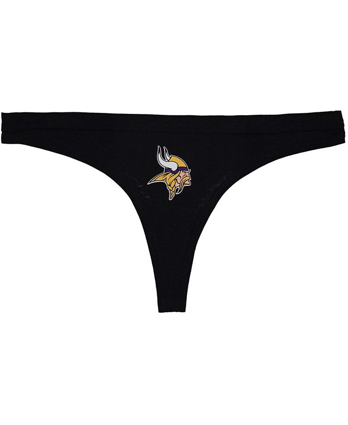 Concepts Sport Women's Black Minnesota Vikings Solid Logo Thong Macy's