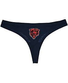 Women's Navy Chicago Bears Solid Logo Thong