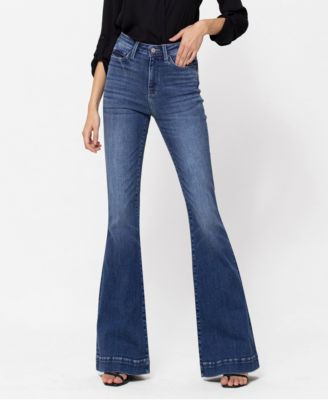 super flare high waisted jeans