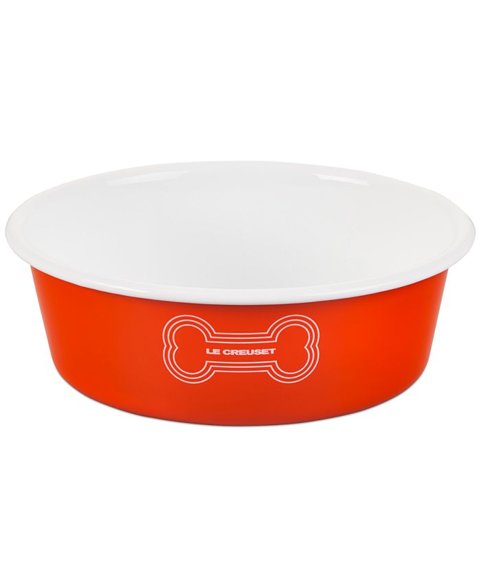 Le Creuset 6 Cup Enamel on Steel Pet Bowl with Skid Resistant Base Macy's