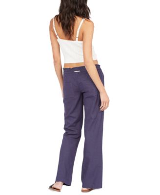 Juniors' Oceanside Wide-Leg Drawstring Pants 