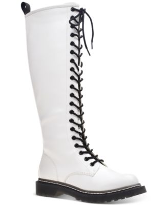 macys white combat boots