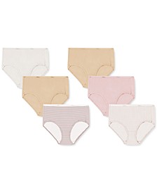 Women's Cotton Hi-Cut 6-Pack Underwear, PP43EG	