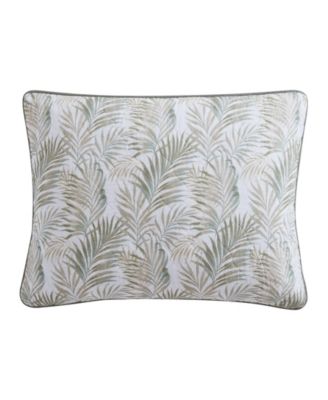 CLOSEOUT! Maui Palm Cotton Reversible 3 Piece Quilt Set, King