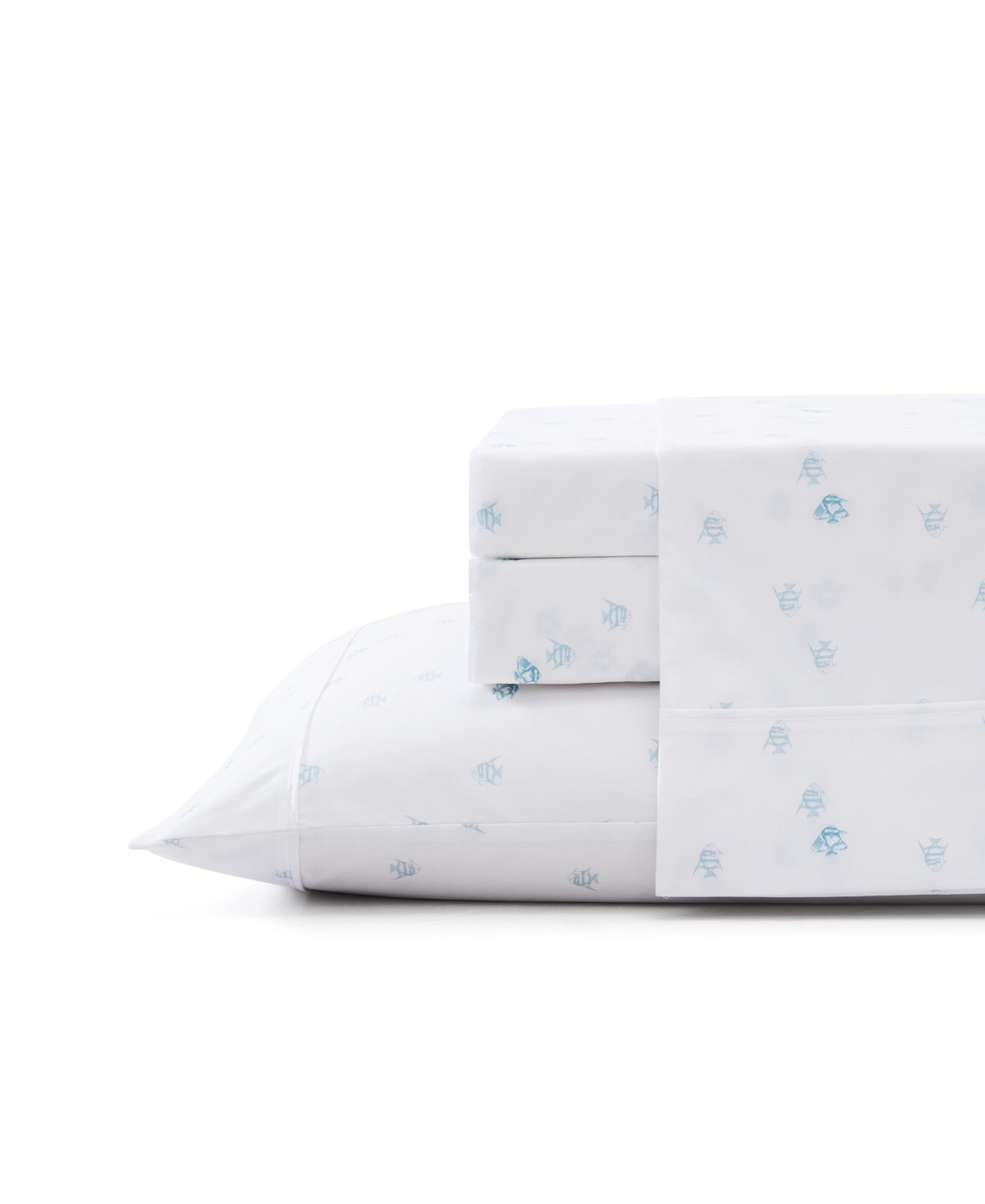 Tommy Bahama Home Closeout! Angel Fish Cool Zone 4 Piece Sheet Set, Queen Bedding In Blue