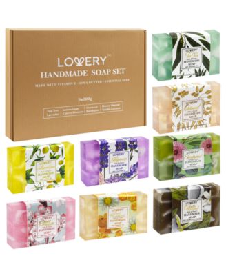 Handmade Soap Gift Set, Variety Pack Bath and Body Care Gift Set, 8 Piece