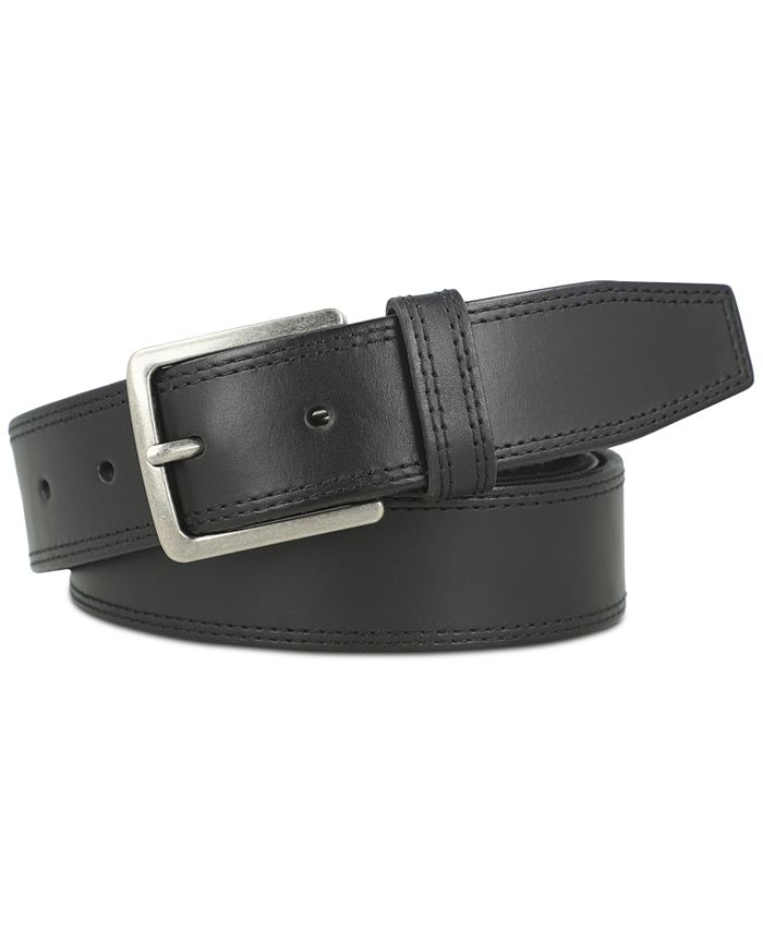 Frye Men's Double Stitched Leather Belt - Macy's