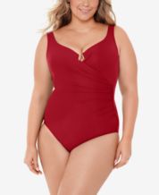 biograf Positiv orm Red Plus Size Swimwear - Macy's