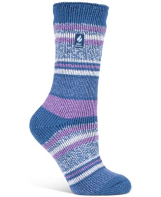 Heat Holders Women's Yasmine Multi Stripe Crew Socks - Macy's