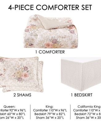 Chardonnay 4-Pc. Comforter Set, Full