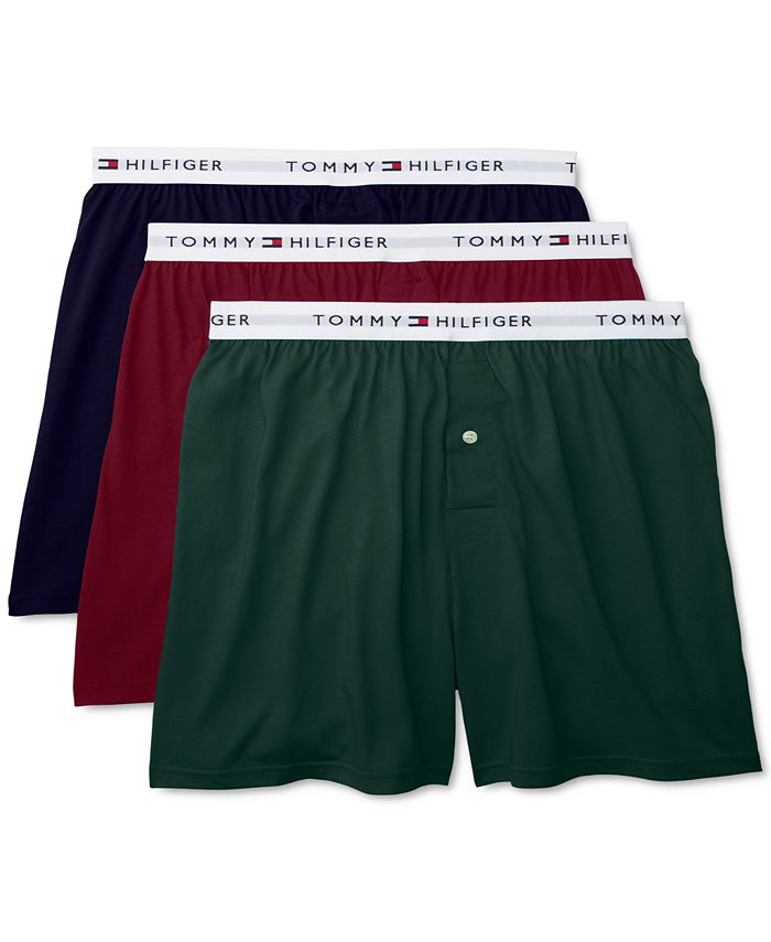 Tommy Hilfiger Men's Cotton Classics Knit Boxers, 3-Pack - Macy's