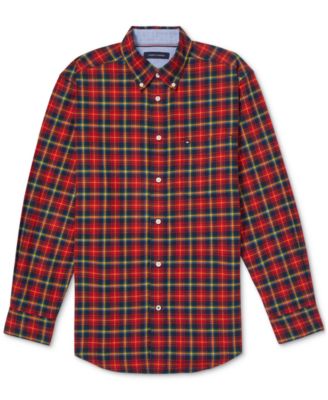 Tommy Hilfiger - Men's Adaptive Rainn Plaid Long Sleeve Classic Fit Shirt