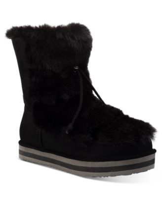 macys womens fur boots