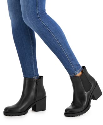 Sun Stone Women's Morghan Lug Sole Block-Heel Booties, Created