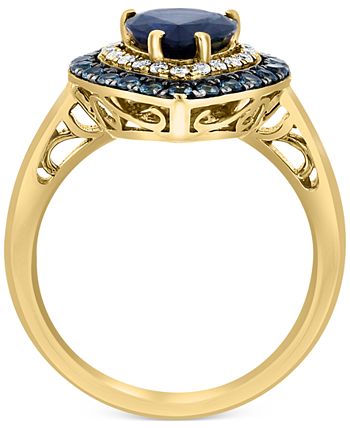 EFFY Collection - Multi-Gemstone (2-1/10 ct. t.w.) & Diamond (1/5 ct. t.w.) Teardrop Ring in 14k Gold