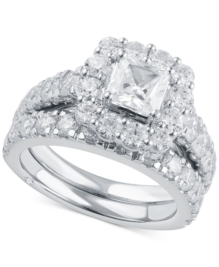 Marchesa Certified Diamond Princess Bridal Set (4 ct. t.w.) in 18k ...