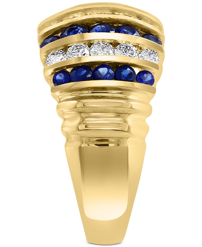 EFFY Collection - Sapphire (1-1/3 ct. t.w.) & Diamond (5/8 ct. t.w.) Statement Ring in 14k Gold