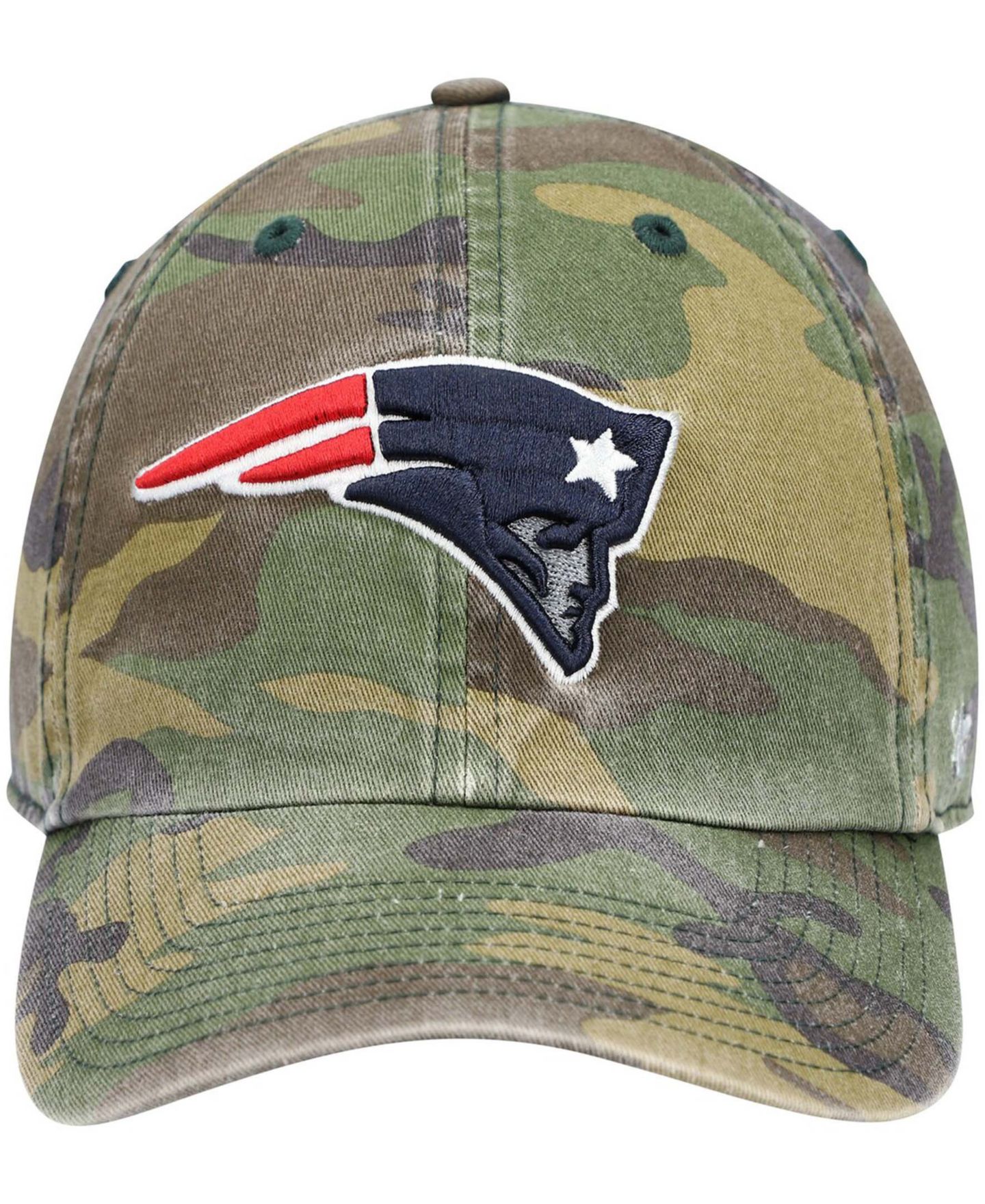 Мужская кепка '47 Brand New England Patriots Woodland Clean Up Adjustable — фото 2