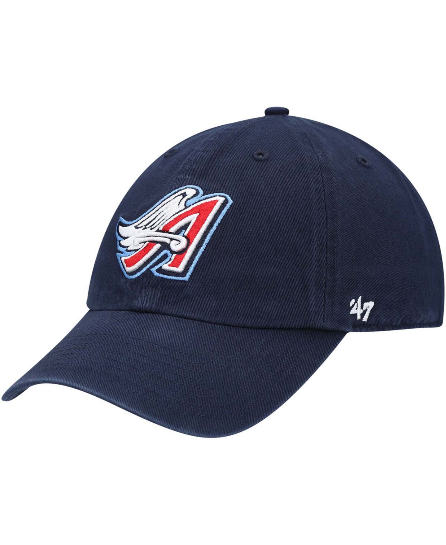 Мужская кепка '47 Brand Navy California Angels 1997 Wings Logo Cooperstown Collection Clean Up Adjustable Hat — фото 1