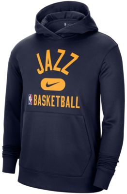 Men's Navy Utah Jazz 2021-2022 Spotlight On Court Performance Practice Pullover Hoodie