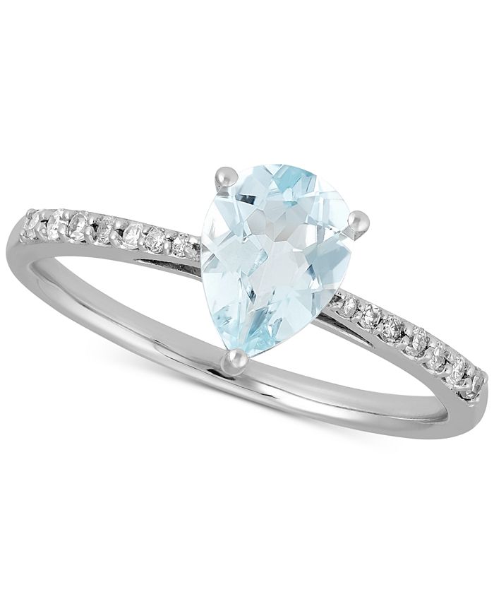 Macy's aquamarine ring outlet