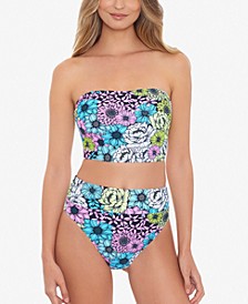 Juniors' Blossomed Tube Midkini Top & Bottoms, Created for Macy's