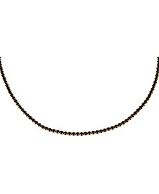 Thin Colored Tennis Choker in 14k Gold Plated Over Sterling Silver