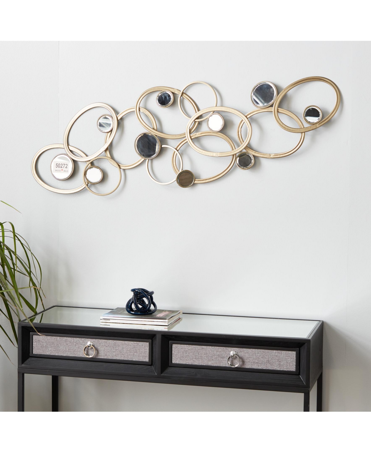 Glam Abstract Wall Decor - Gold-Tone