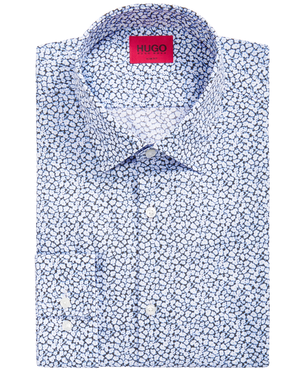 Hugo Boss Men's Floral Dress Shirt In Dark Green ModeSens