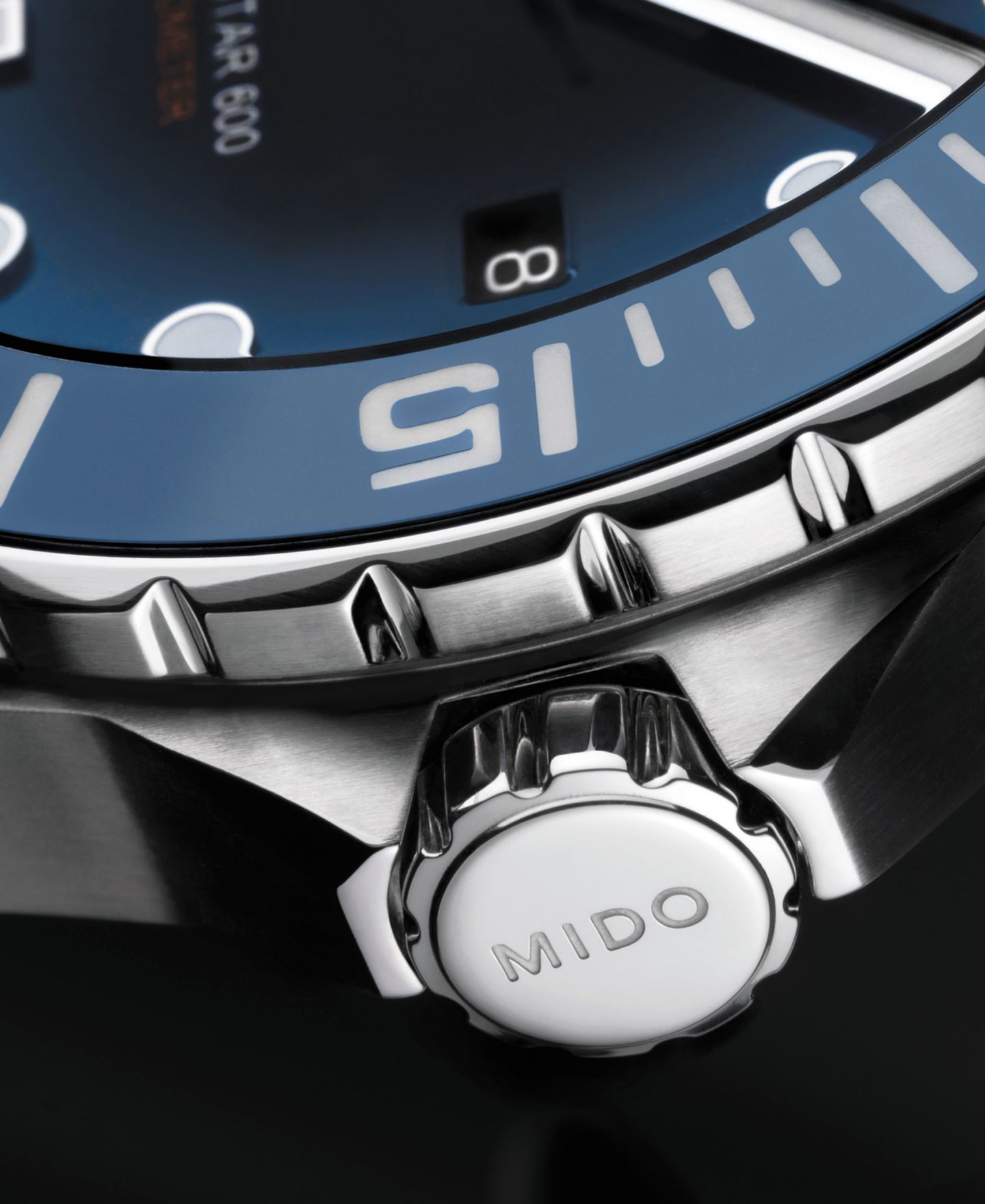 Мужские часы Mido Swiss Automatic Ocean Star 600 Chronometer Stainless Steel Bracelet Watch 44mm — фото 9