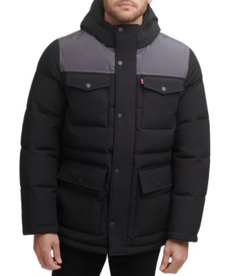 Levi’s&reg; Men's Quilted Four Pocket Parka Hoody Jacket