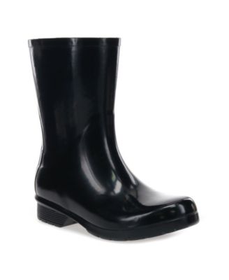 Women's Polished Mid Rain Boot