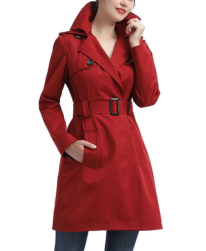 kimi + kai Women's Angie Water Resistant Hooded Trench Coat - Macy's