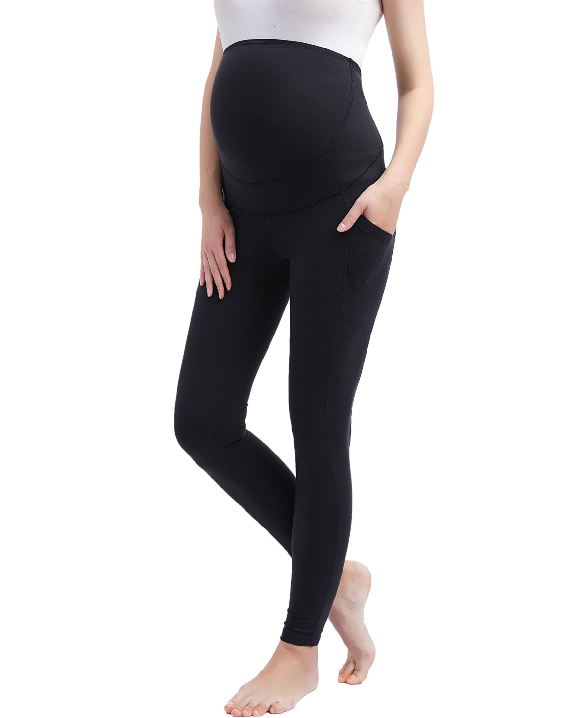 Kimi + Kai Joi Belly Back Support Pocket Maternity Leggings Pants