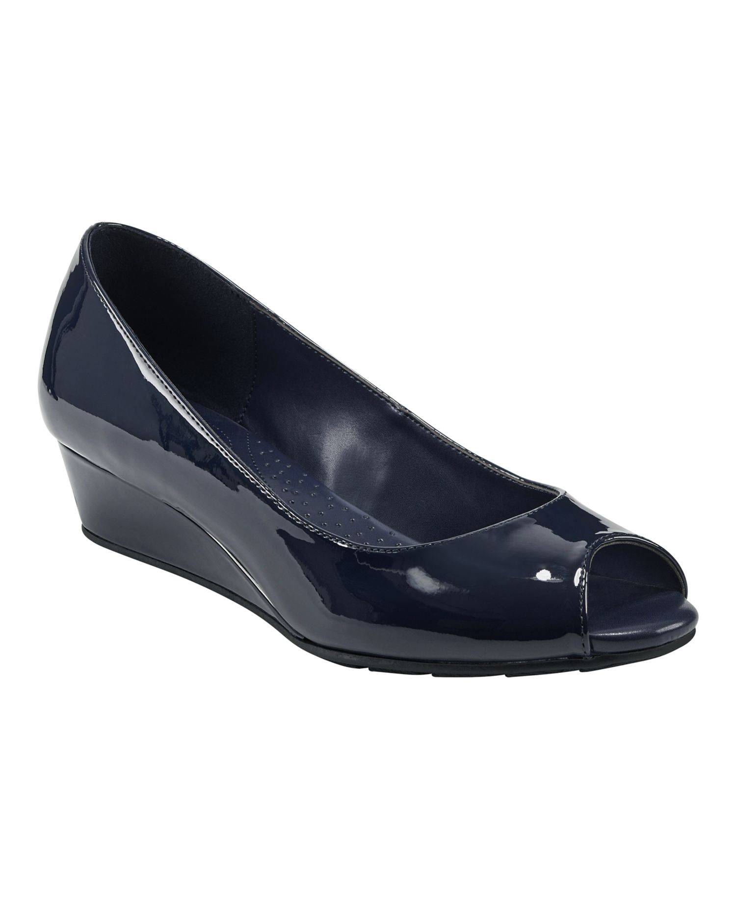 Women's Candra Low Wedge Peep Toe Dress Pumps