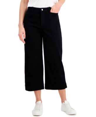 Charter Club - Cropped Wide-Leg Jeans