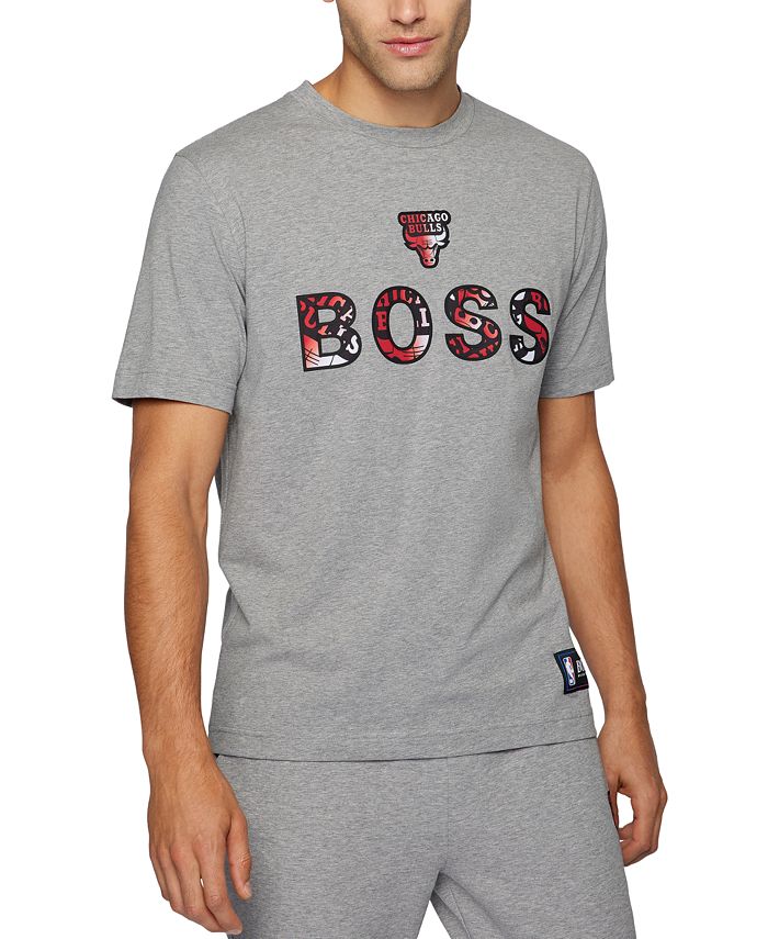 BOSS - BOSS & NBA stretch-cotton T-shirt