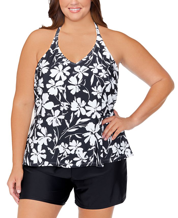 Støvet lomme værdig Island Escape Plus Size Racerback Underwire Tankini Top & Bottoms, Created  for Macy's & Reviews - Swimsuits & Cover-Ups - Plus Sizes - Macy's