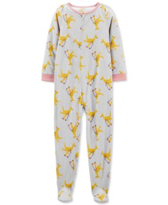Carter's - Little & Big Girls Kangaroo-Print Fleece Pajamas