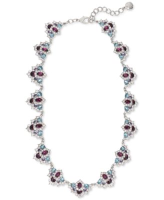 Photo 1 of Charter Club Silver-Tone Multicolor Crystal & Stone All-Around Statement Necklace, 17" + 2" extender, Created for Macy's