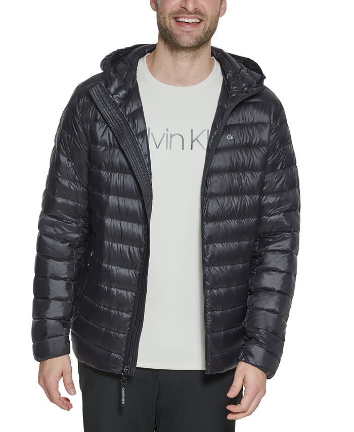 Arrowhead praktiserende læge Produktiv Calvin Klein Men's Hooded Packable Down Jacket, Created for Macy's &  Reviews - Coats & Jackets - Men - Macy's